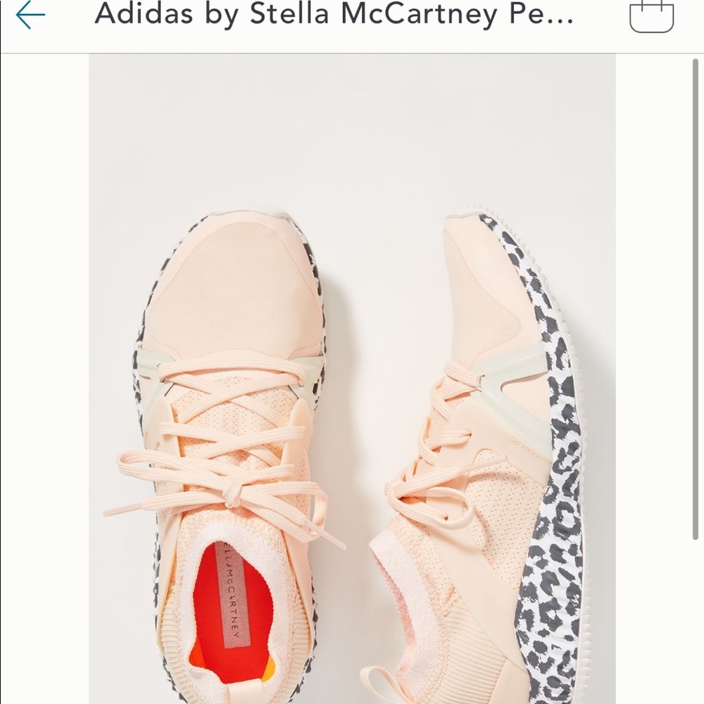 Adidas by Stella McCartney Peach Leopard Sneakers